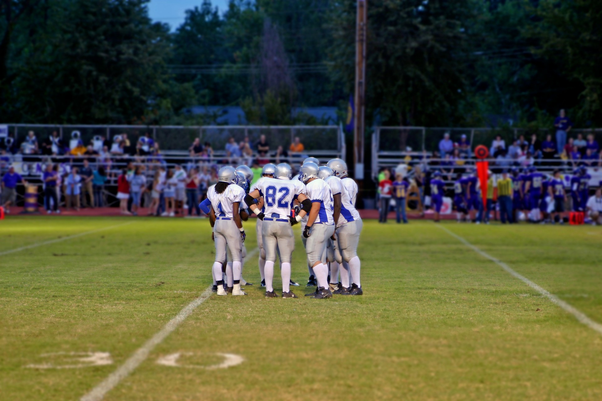 Football huddle